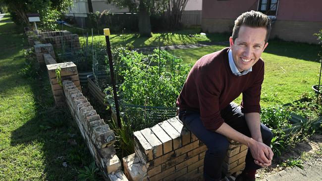 Greens Griffith MP Max Chandler-Mather at his rented home in Woolloongabba, Brisbane. Picture: Lyndon Mechielsen