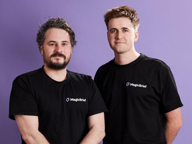 MagicBrief co-founders George Howes and Dan Nolan. Source: Supplied.