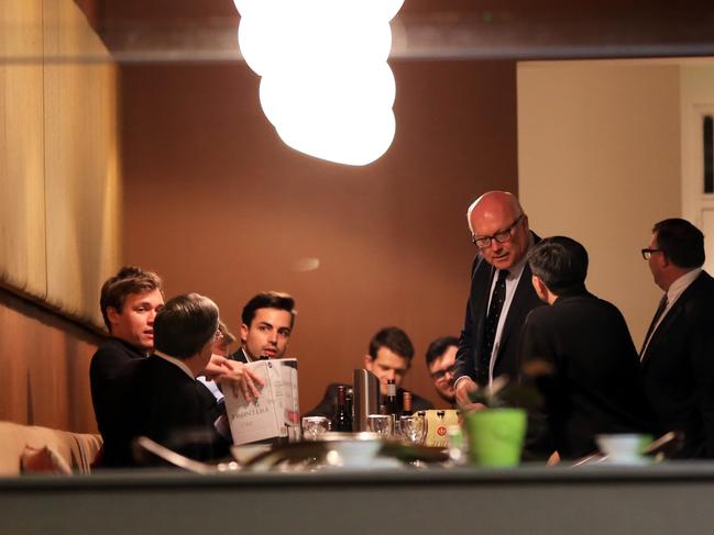 Senator George Brandis dining at China Plate in Kingston. Picture: Craig Greenhill