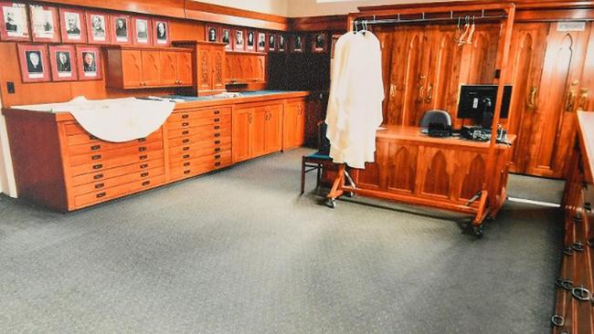 The sacristy of St Patrick's Cathedral in Melbourne where the offences Cardinal George Pell was found guilty of occurred. Picture: Supplied by the County Court/AAP
