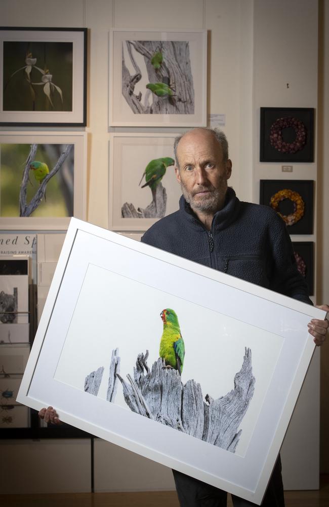 Photographer Rob Blakers who will be at an active logging site in the Eastern Tiers to be purposefully arrested in protest of logging in the area. Picture: Chris Kidd