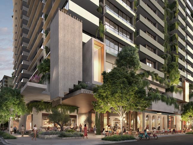 REAL ESTATE: An artist's impression of the 'Little Italy' project proposed for Newstead. Image supplied by Bureau Proberts.