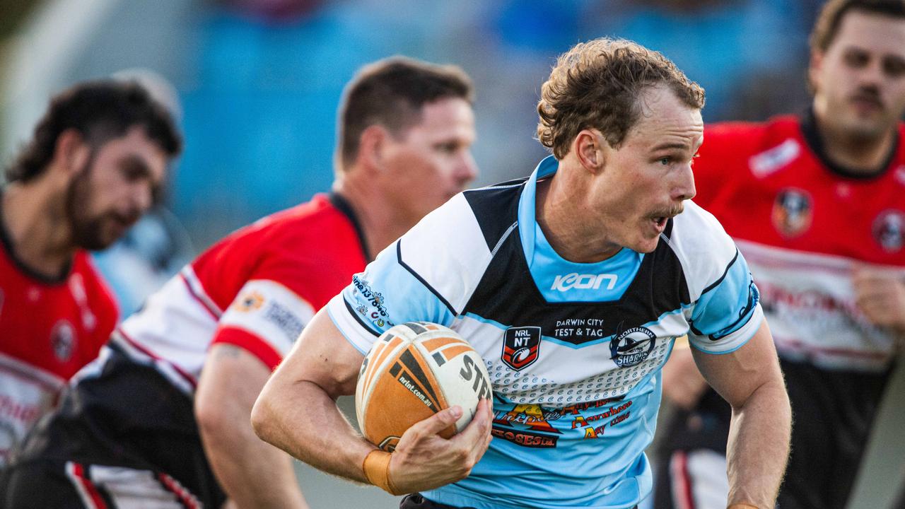 Lachie Wright as Northern Sharks take on Litchfield Bears in the 2023 NRL NT grand final. Picture: Pema Tamang Pakhrin