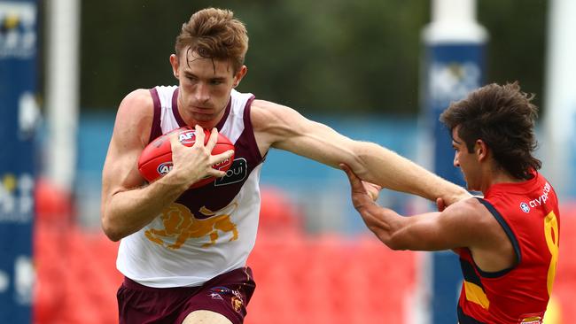 Lions defender Harris Andrews will make his 150th AFL appearance on Thursday. Picture: Chris Hyde/Getty Images