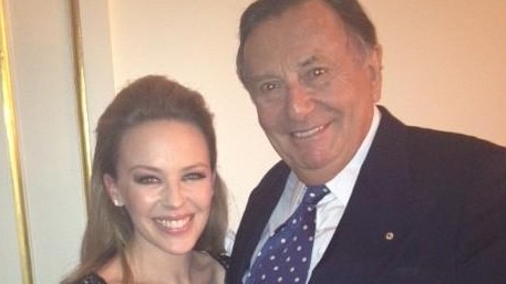 Aussie icons: Barry counted pop princess Kylie Minogue as a friend.