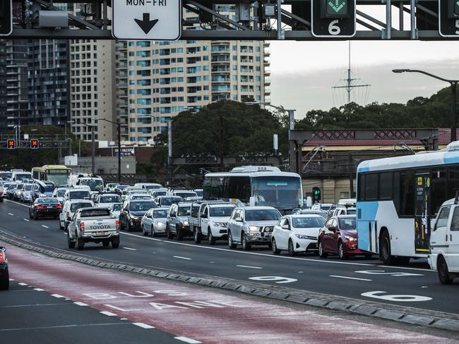 A Macquarie Bank research document reveals motorists will need to be slugged a toll of between $4.50 and $5. Picture: Jenny Evans