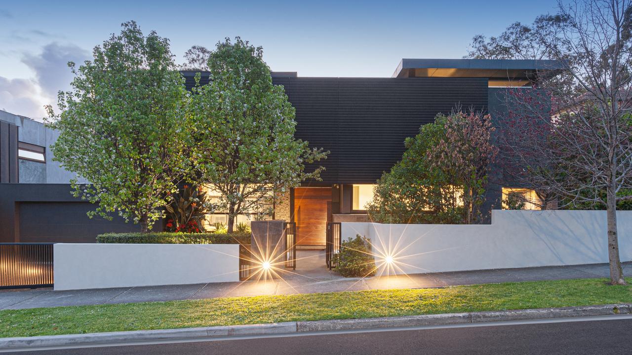 The exterior of BBG Sports founder and owner Warren Brennan’s Hawthorn home.