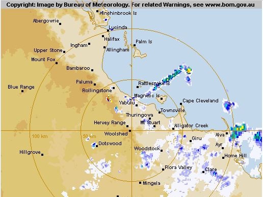 The BOM rain radar at 8am, Monday, October 14.