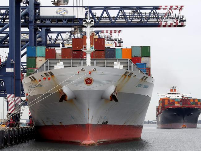 Vital medicines are stuck on cargo ships amid industrial action on the wharves. Picture: Toby Zerna