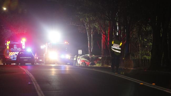 Emergency services at the scene. Picture: Steve Tyson