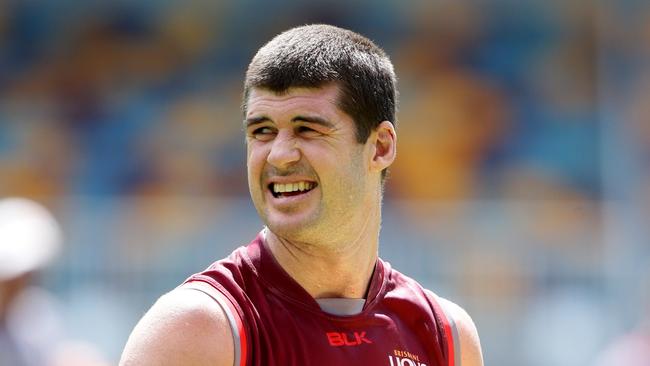 Jonathan Brown at Brisbane Lions training. Picture: Darren England.