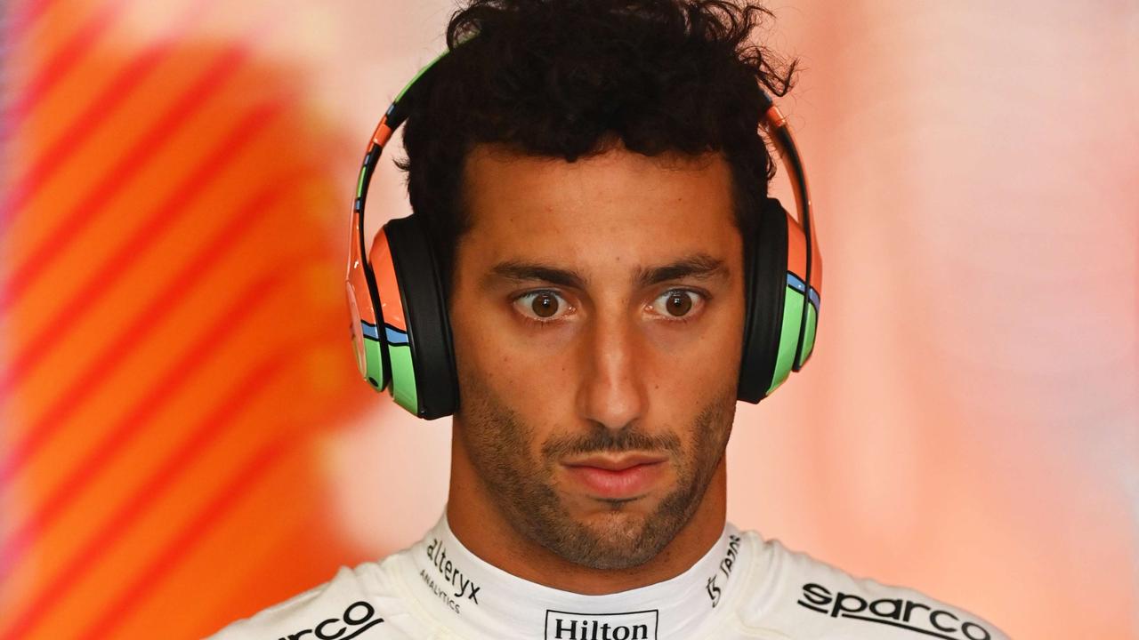 MONTREAL, QUEBEC - JUNE 17: Daniel Ricciardo of Australia and McLaren looks on in the garage during practice ahead of the F1 Grand Prix of Canada at Circuit Gilles Villeneuve on June 17, 2022 in Montreal, Quebec. Dan Mullan/Getty Images/AFP == FOR NEWSPAPERS, INTERNET, TELCOS &amp; TELEVISION USE ONLY ==