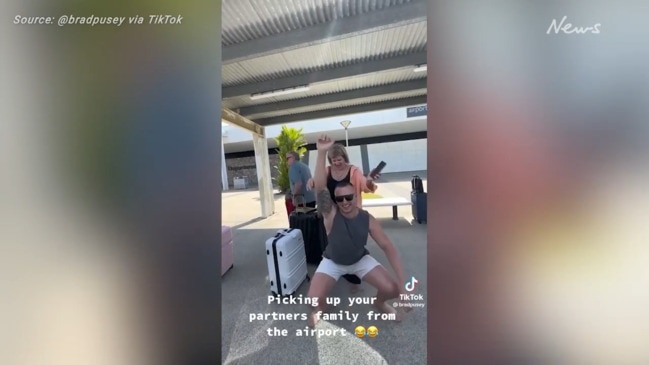 Hilarious TikTok video of man picking up passengers at Cairns Airport