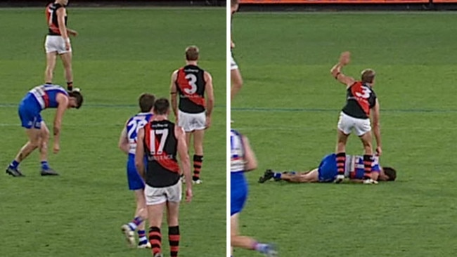 Concerning scenes as Liberatore collapsed to the ground.