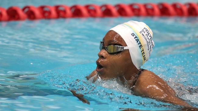 Amayah Hill of Ripples St Marys competing in the Girls 10 100m Breaststroke.