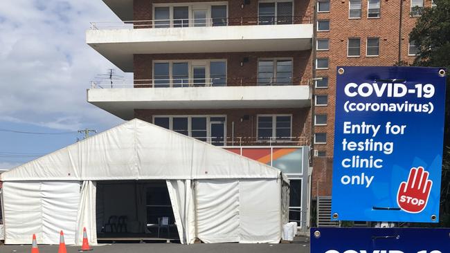 Wollongong Hospital's coronavirus testing clinic. Picture: Madeline Crittenden.