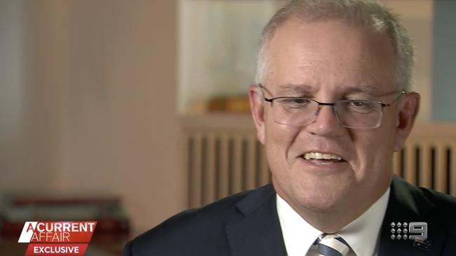 Prime Minister Scott Morrison during the A Current Affair Interview: Picture: Supplied