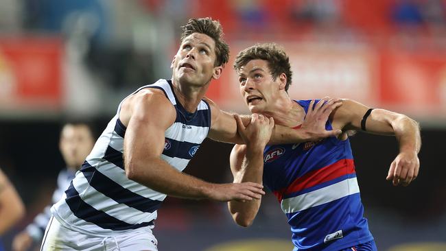 Dunkley recorded hit-outs in seven of his dozen games. Picture: Getty