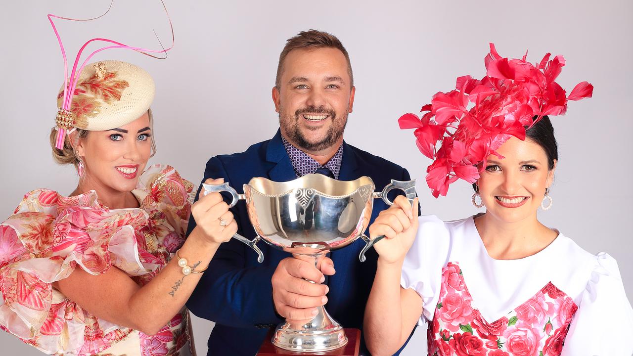 Cairns Cup Carnival ambassadors Tina and Brett Cahill and Dannielle Atkinson. Picture: Cairns Jockey Club