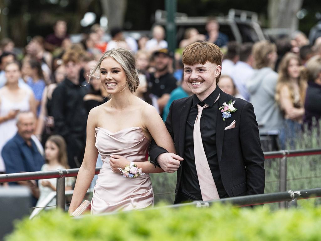 Lilly Wade and Ryder Williams at Centenary Heights State High School formal at Picnic Point, Friday, November 15, 2024. Picture: Kevin Farmer