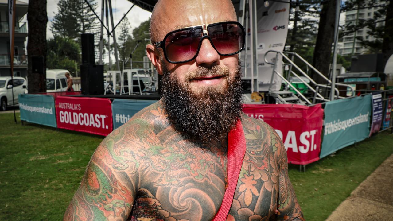 Alan Jones among the crowd at the 2025 Gold Coast Open surf comp at Burleigh Heads. Picture: Glenn Campbell