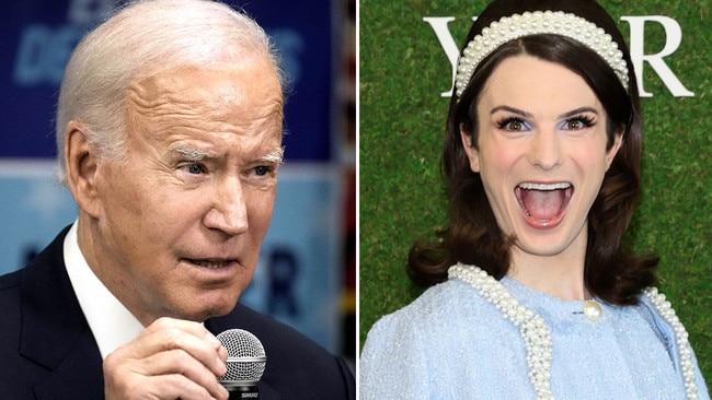 US President Joe Biden (left) has told TikTok star Dylan Mulvaney of his support for gender identity bathrooms.