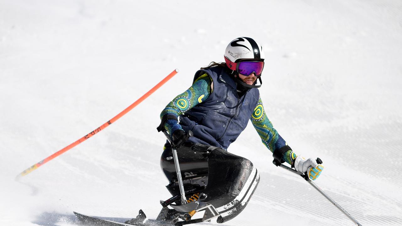 SLTraining / Josh Hanlon Yanqing National Alpine Skiing Centre 2022 Beijing Winter Paralympic Games Paralympics Australia / Day 1 Beijing China: Saturday 5 March 2022 © Sport the library / Jeff Crow / PA