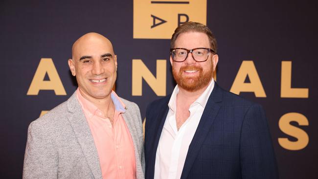 John Cavallaro and Sam Buckerfield at the Screen Forever SPA Awards at The Star Gold Coast for Gold Coast at Large. Picture, Portia Large.