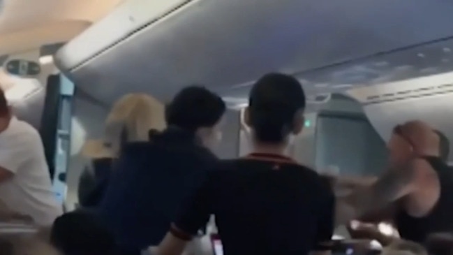 Mid-flight fight (9 NEWS)