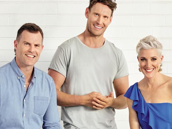 The House of Wellness TV co-hosts for 2021: Luke Darcy, Luke Hines and Jo Stanley. Picture: Tina Smigielski