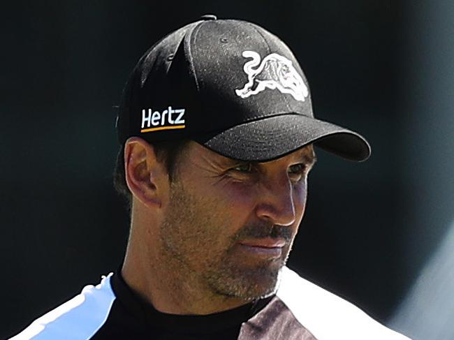 Assistant coach Trent Barrett during Penrith Panthers NRL training at Penrith. Picture: Brett Costello