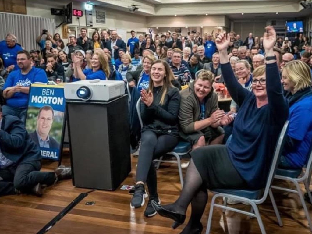 Ms Higgins and Senator Reynolds at a Liberal Party event