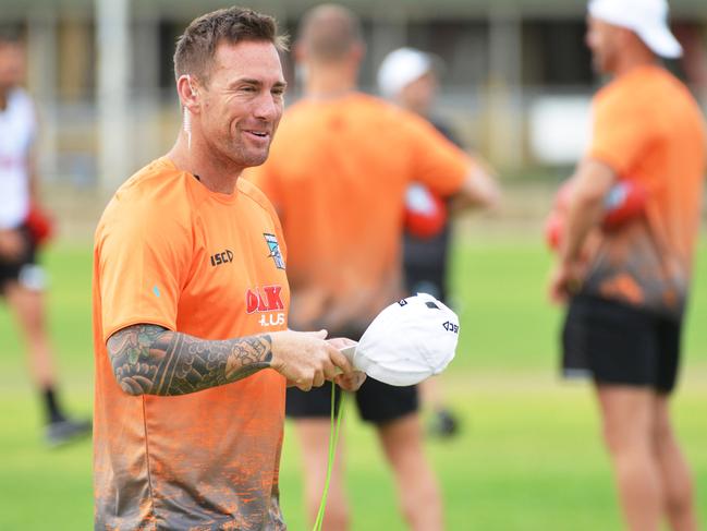 New assistant coach Jarrad Schofield at Power training. Picture: AAP/BRENTON EDWARDS