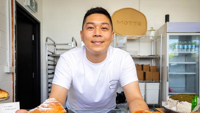 Motte Bakery owner and baker Olivier Chan Chan has opened his first cafe in Newport. Picture: Mark Stewart