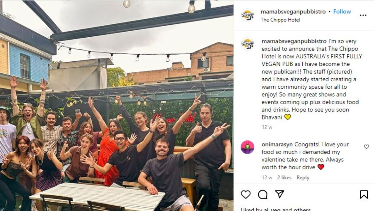 The Chippo Hotel has become the first all vegan pub in Australia. Picture: Supplied