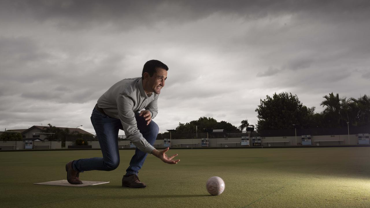 David Crisafulli at Paradise Point Bowls Club. Picture: Russell Shakespeare