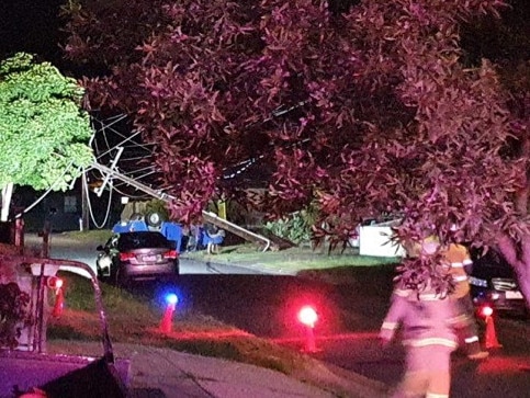 The scene at Kanooka Drive, Corio. Car rollover in Corio on Thursday morning. Pciture: Nathan Garratt