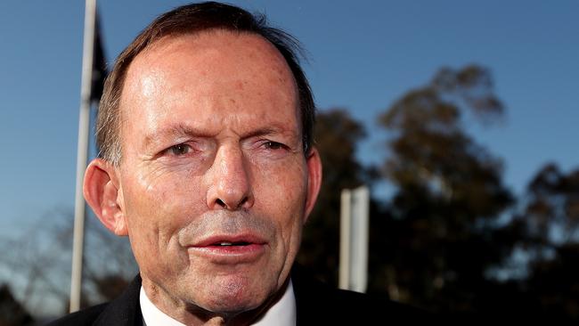 Tony Abbott arriving at Parliament House in Canberra. Picture Kym Smith