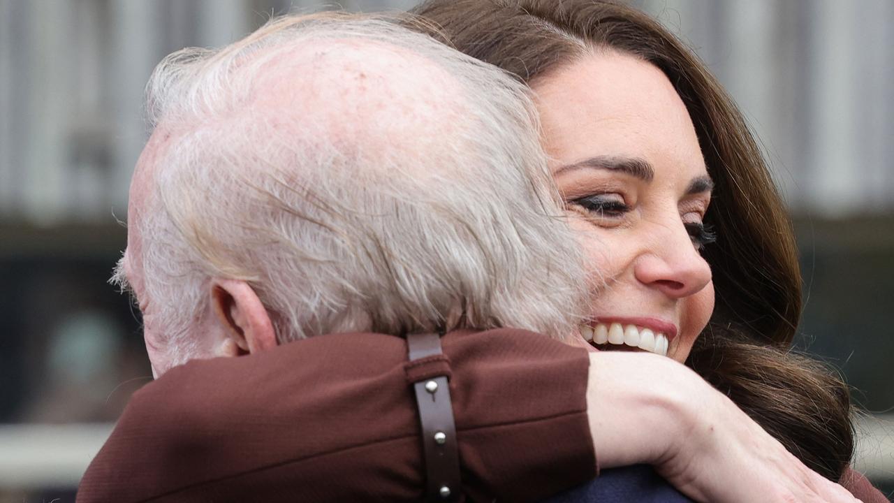 The Princess of Wales goes in for a big hug. Picture: Chris Jackson / POOL / AFP.