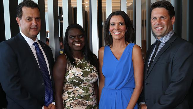 Logie nominees announced in Melbourne.The Marngrook Footy Show.Left to Right ; Grant Hansen , Leila Gurruwiwi , Shelley Ware and Christopher Johnson.Picture:Ian Currie