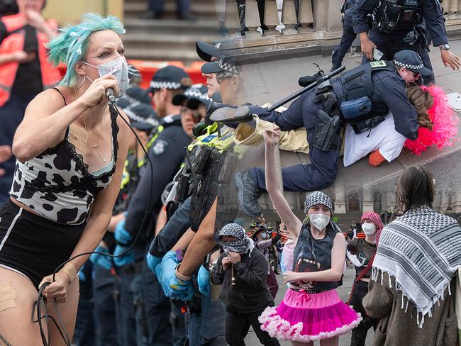 web TERFS protest rally Melbourne