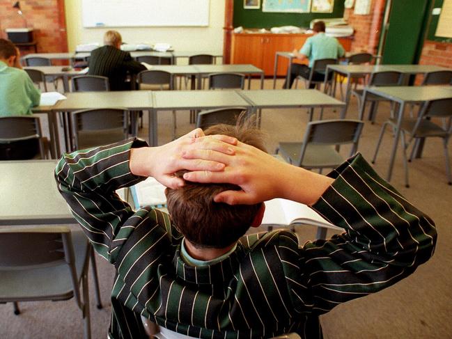 Growing numbers of students are refusing to go to the classroom. Picture: News Corp