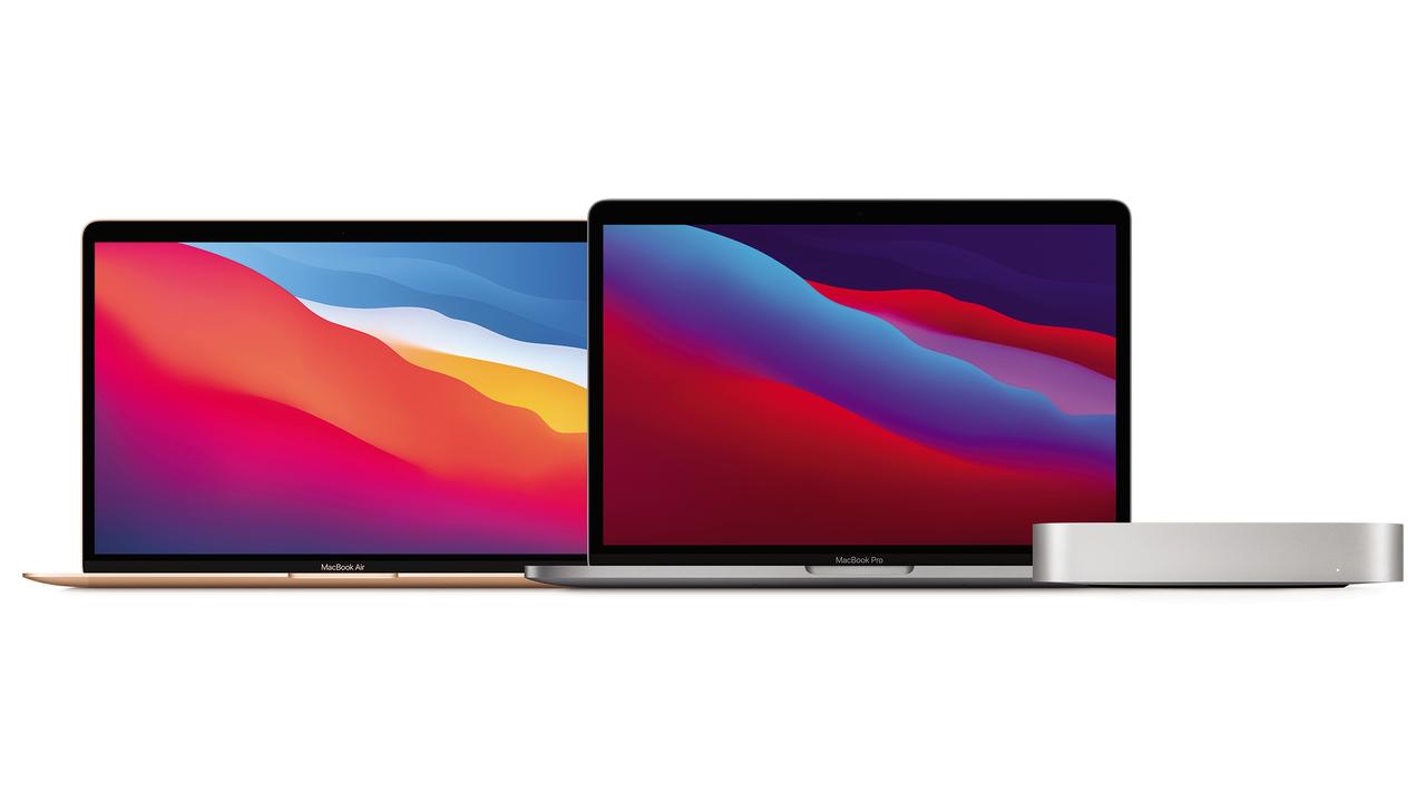 Three computers will get Apple’s M1 chip: the Mac Mini, MacBook Pro 13-inch, and MacBook Air. Picture: Apple