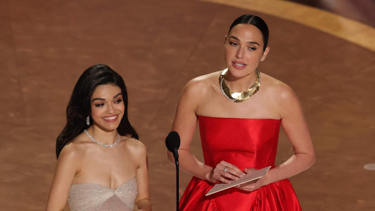 Zegler (left) and Gadot made a rare public appearance together at the Oscars this month. Picture: Getty Images via AFP