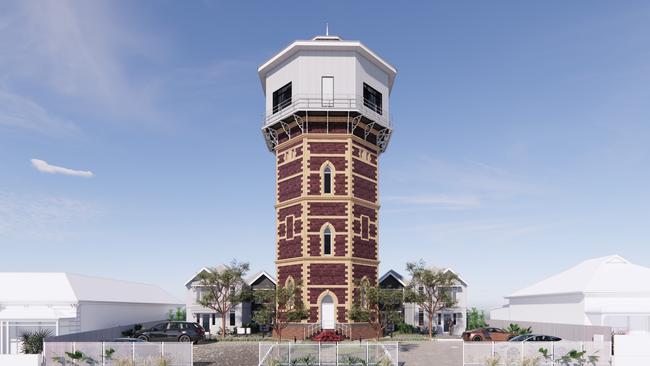 An artist's render of the completed Semaphore Water Tower redevelopment. Picture: Supplied