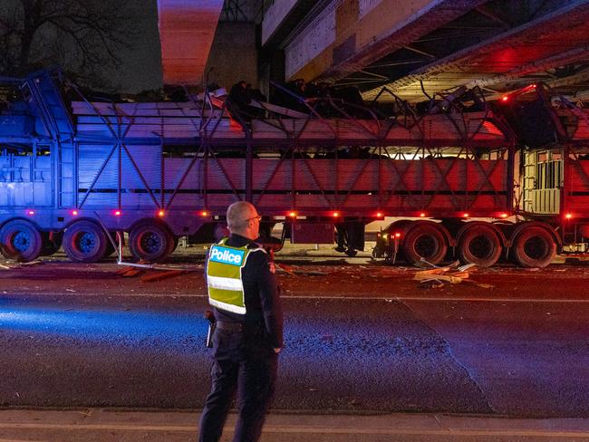 The incident raised alarms for greater management of trucks on Melbourne roads. Picture: Jake Nowakowski