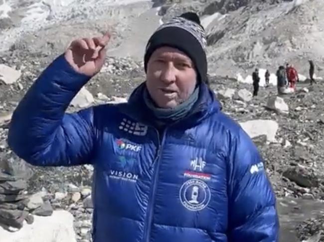Robinson at Everest Base Camp. Picture: Roosters Instagram