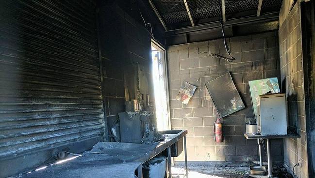 Newbury Bulls Soccer clubhouse at Stanhope Gardens was destroyed by fire on Sunday night and police have charged three men for this senseless act of vandalism.