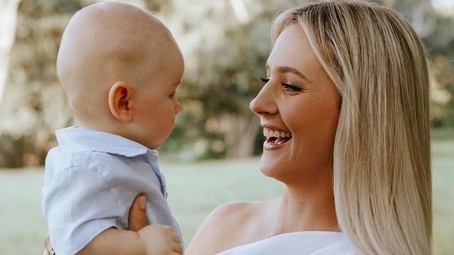 Kendall Gilding with her son Moses in 2023. Photo: Sinead Gardner.