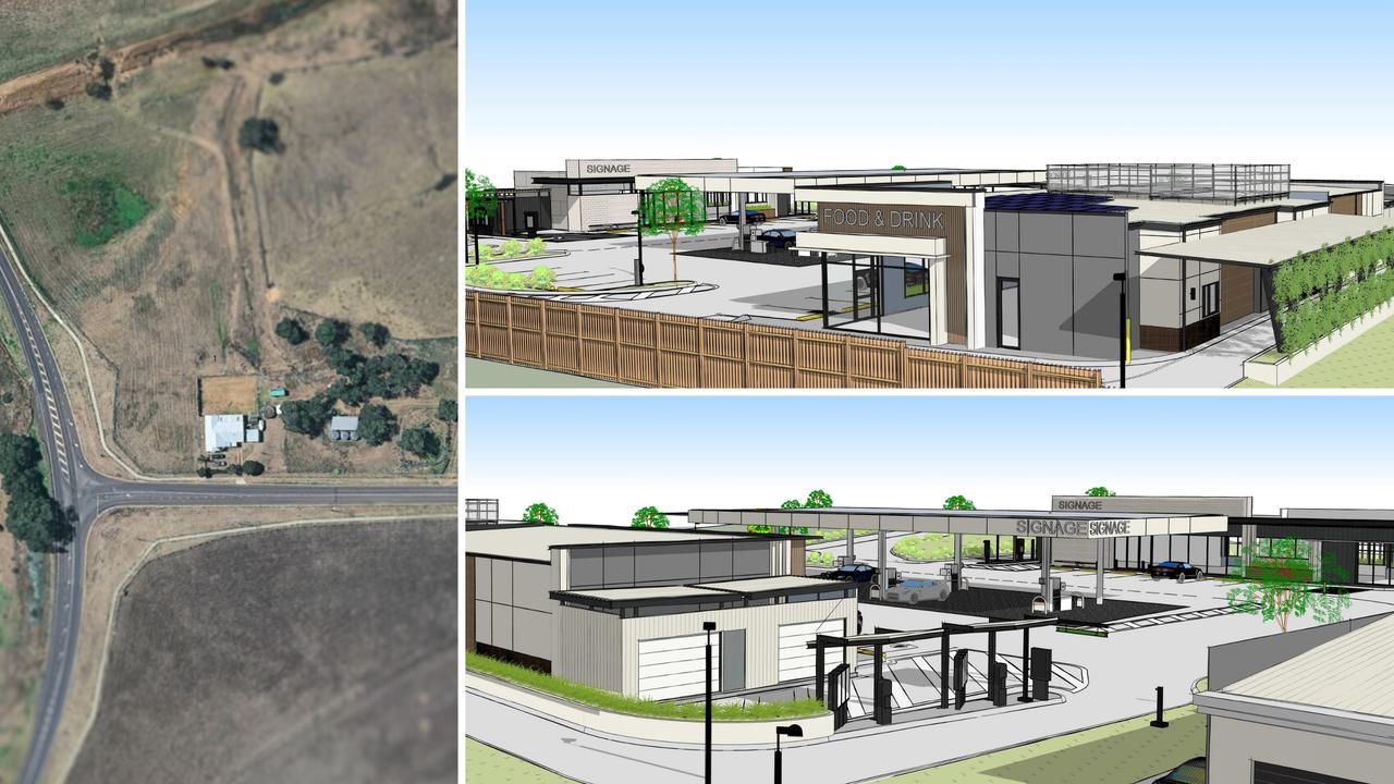 Concept art for a new service station and other tenancies, slated for land on Meringandan Shirley Road in Meringandan West.